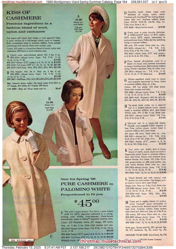 1966 Montgomery Ward Spring Summer Catalog, Page 164