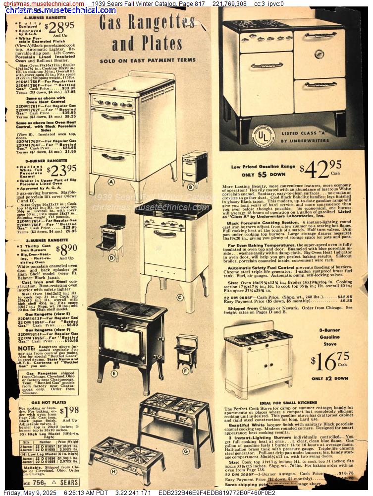 1939 Sears Fall Winter Catalog, Page 817