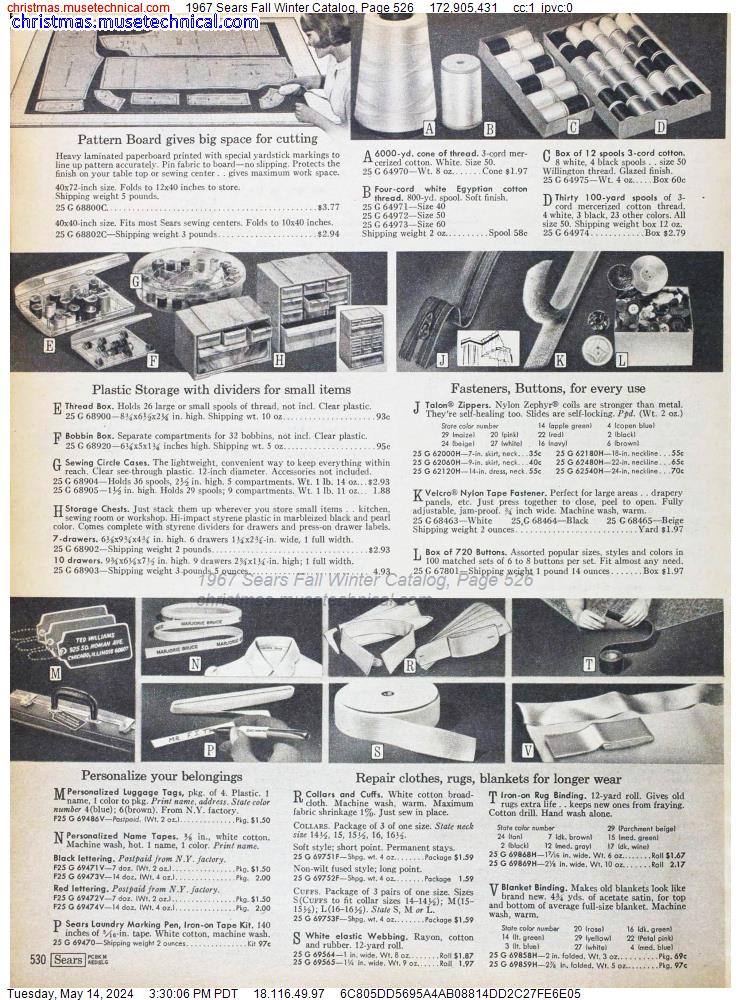 1967 Sears Fall Winter Catalog, Page 526