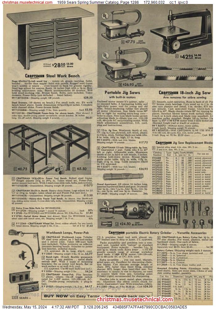 1959 Sears Spring Summer Catalog, Page 1286