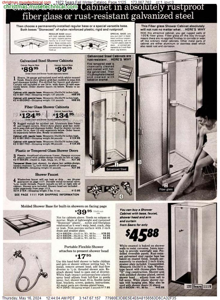 1972 Sears Fall Winter Catalog, Page 1125