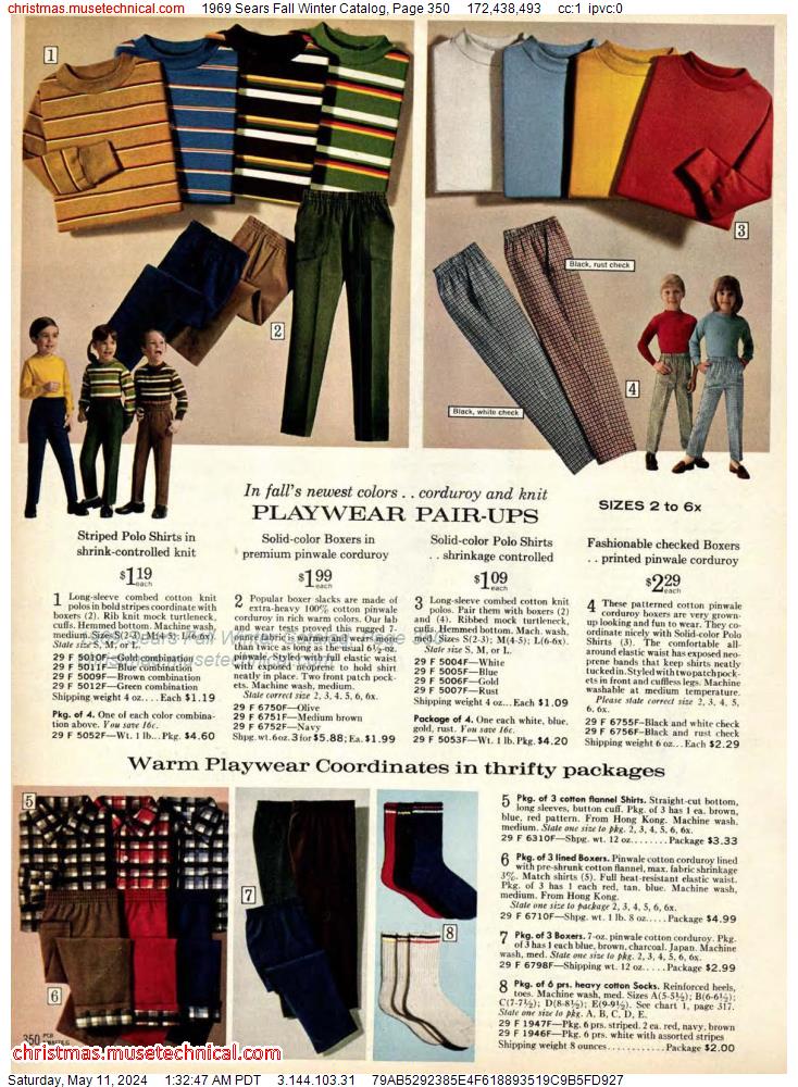 1969 Sears Fall Winter Catalog, Page 350
