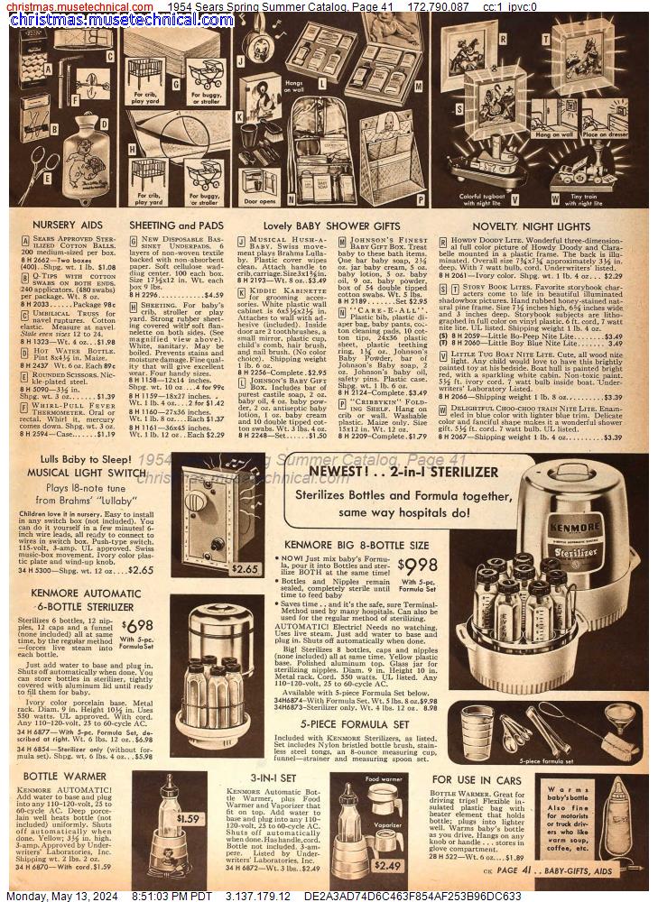 1954 Sears Spring Summer Catalog, Page 41