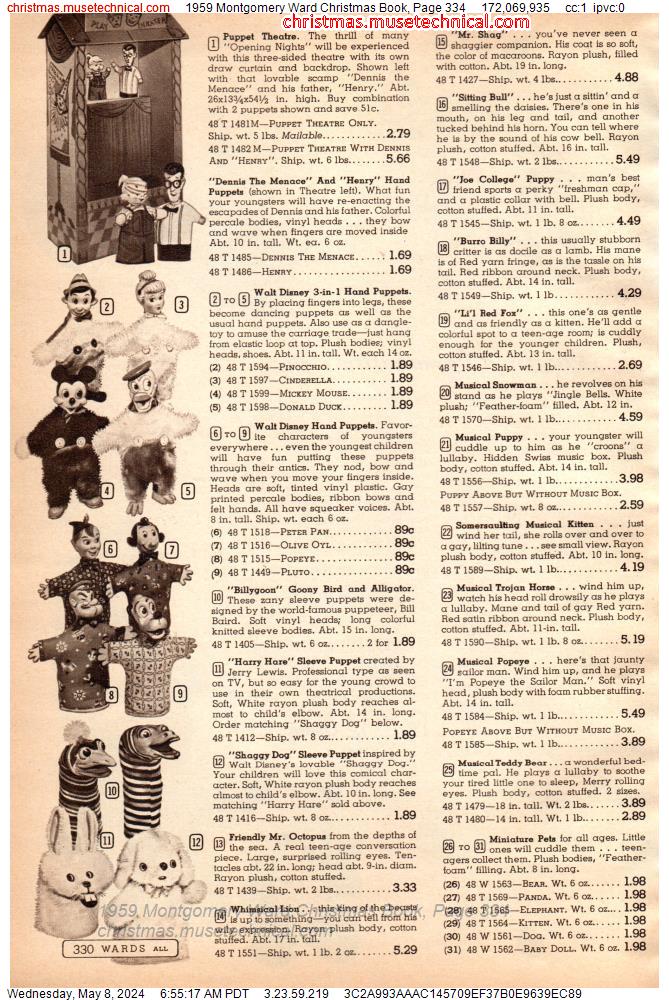 1959 Montgomery Ward Christmas Book, Page 334