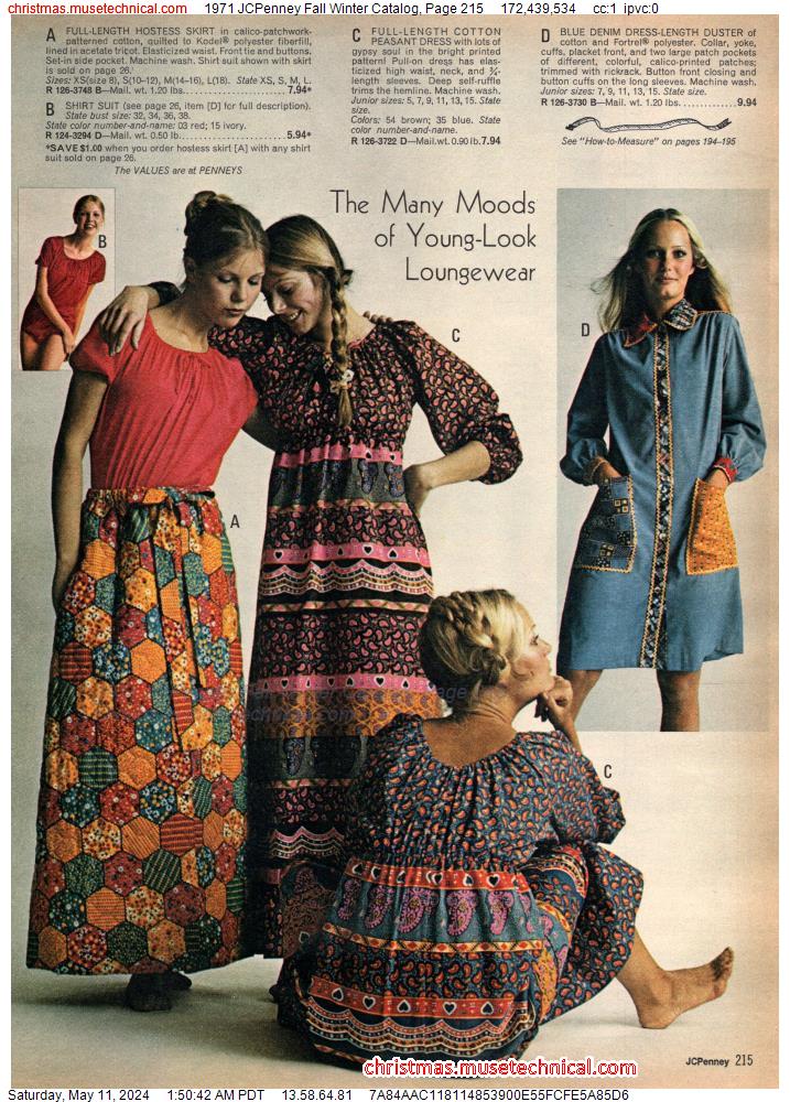 1971 JCPenney Fall Winter Catalog, Page 215