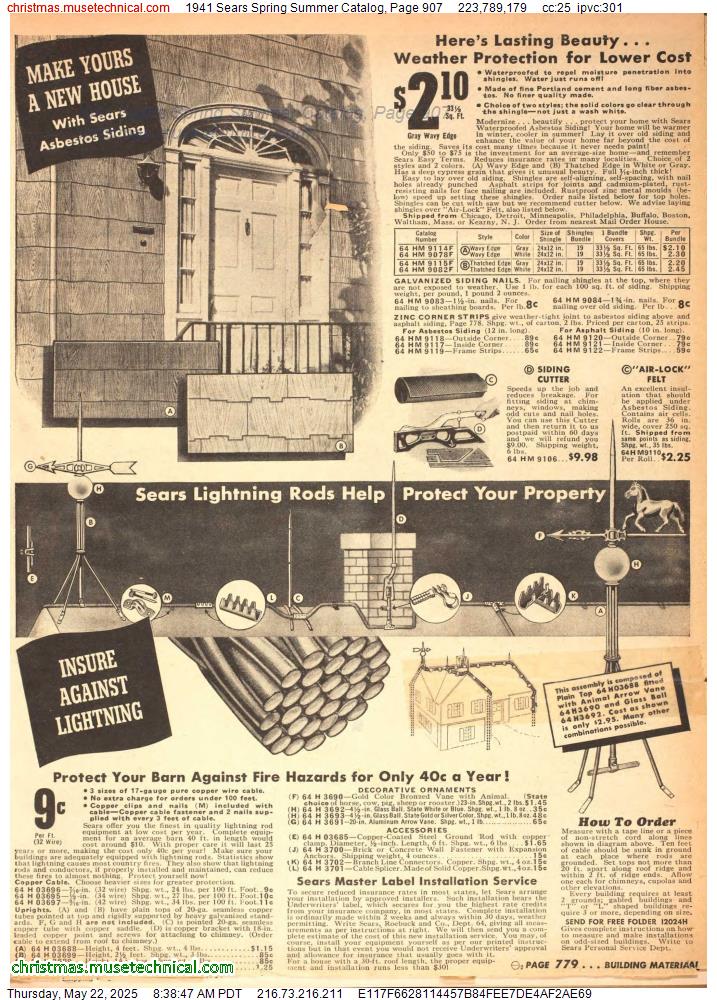 1941 Sears Spring Summer Catalog, Page 907