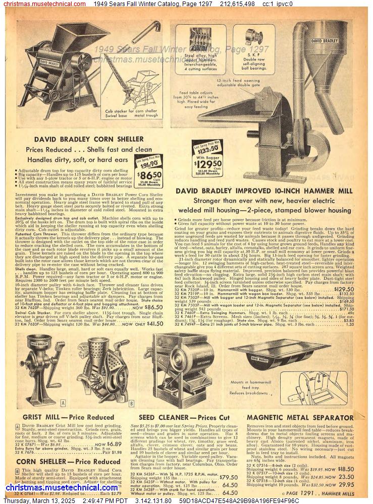 1949 Sears Fall Winter Catalog, Page 1297