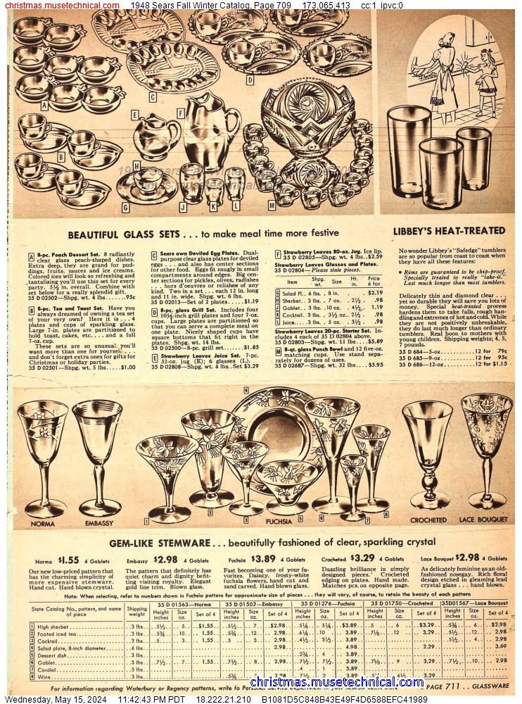 1948 Sears Fall Winter Catalog, Page 709