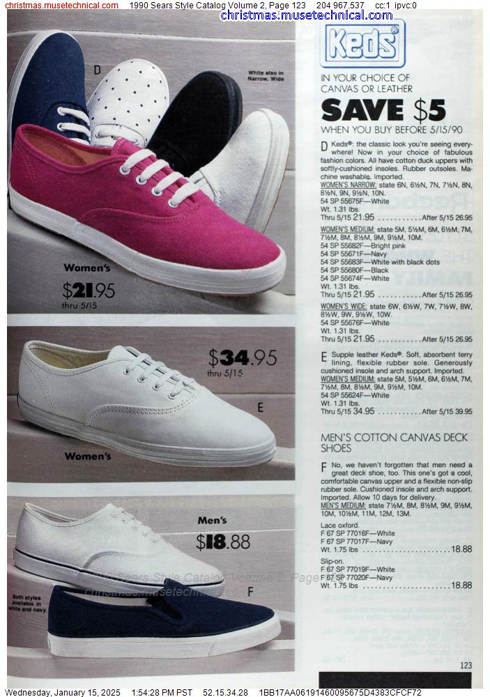 1990 Sears Style Catalog Volume 2, Page 123