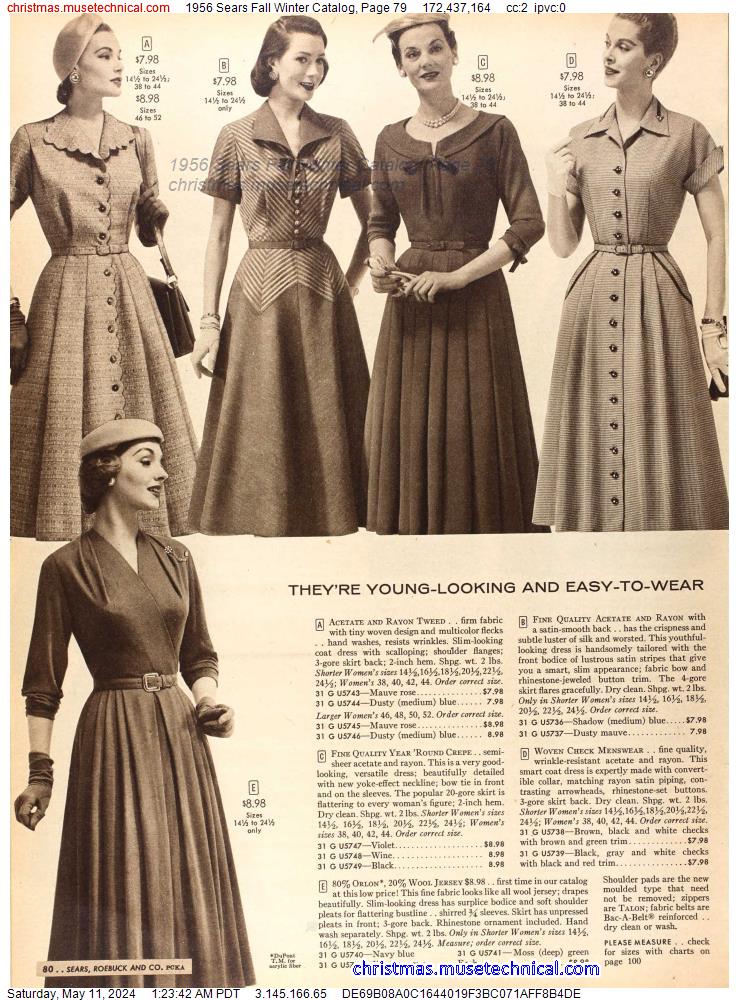 1956 Sears Fall Winter Catalog, Page 79