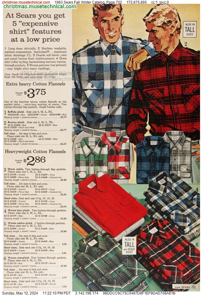 1963 Sears Fall Winter Catalog, Page 702