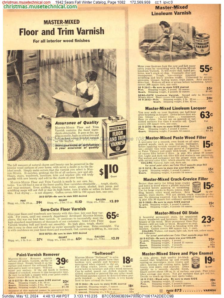 1942 Sears Fall Winter Catalog, Page 1082