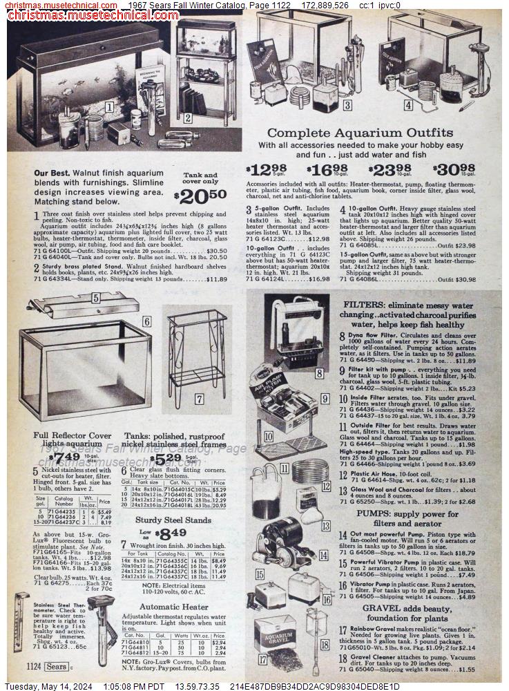 1967 Sears Fall Winter Catalog, Page 1122