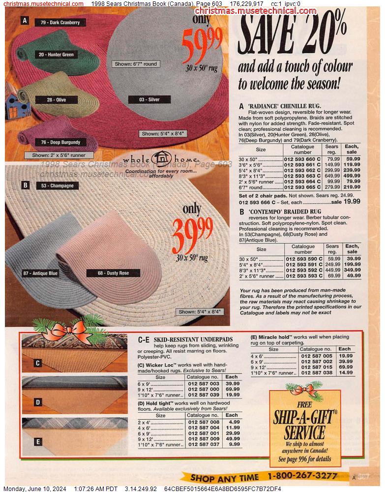 1998 Sears Christmas Book (Canada), Page 603