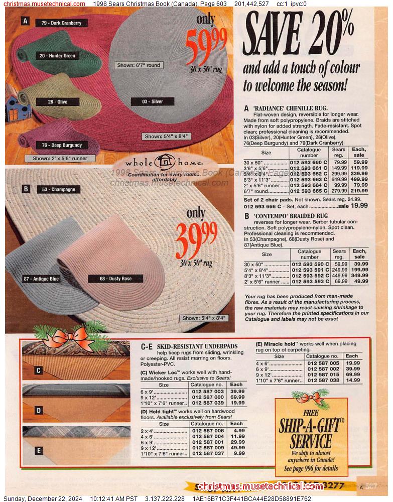 1998 Sears Christmas Book (Canada), Page 603