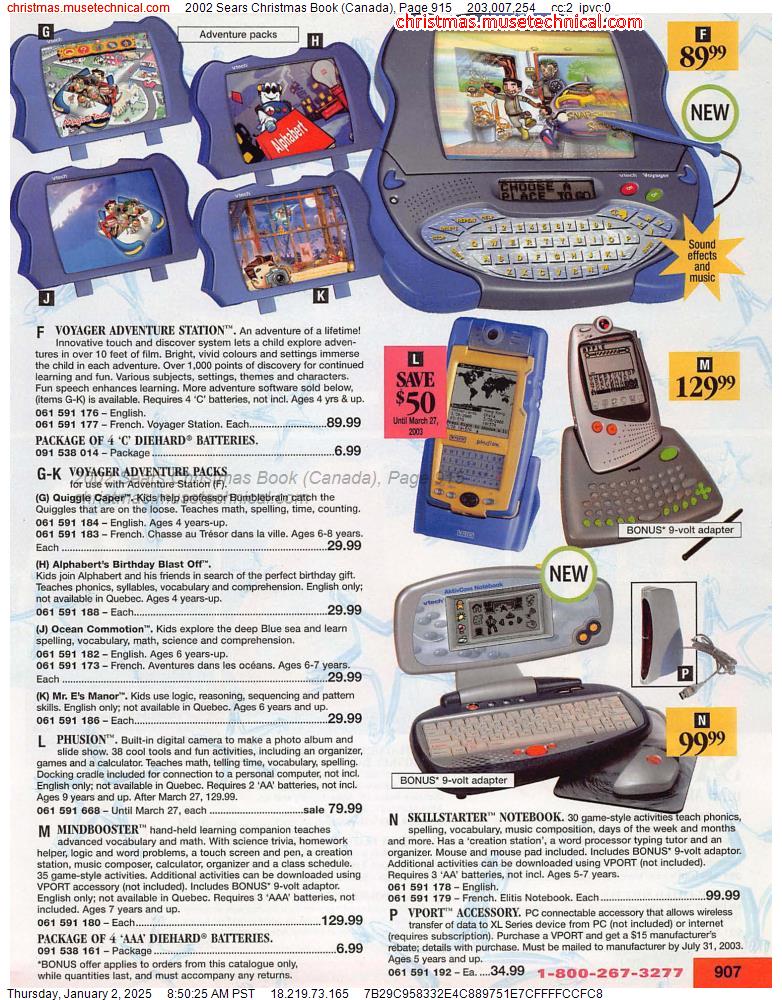 2002 Sears Christmas Book (Canada), Page 915