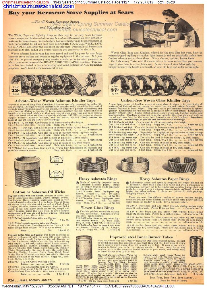 1943 Sears Spring Summer Catalog, Page 1127