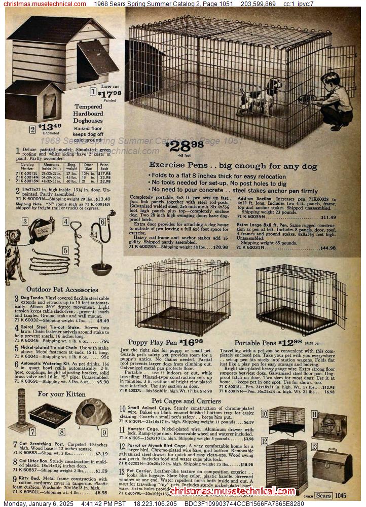 1968 Sears Spring Summer Catalog 2, Page 1051