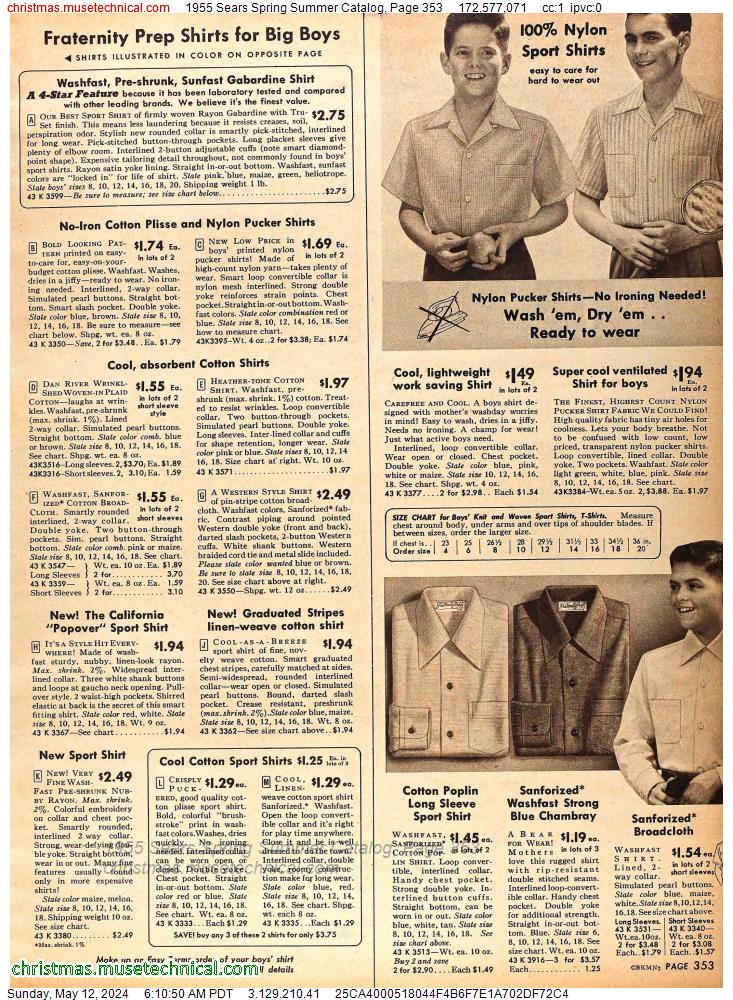 1955 Sears Spring Summer Catalog, Page 353