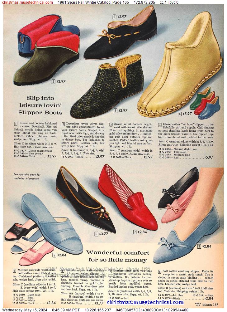 1961 Sears Fall Winter Catalog, Page 165