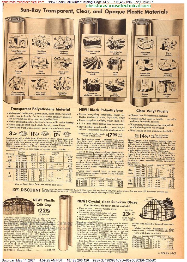1957 Sears Fall Winter Catalog, Page 1477