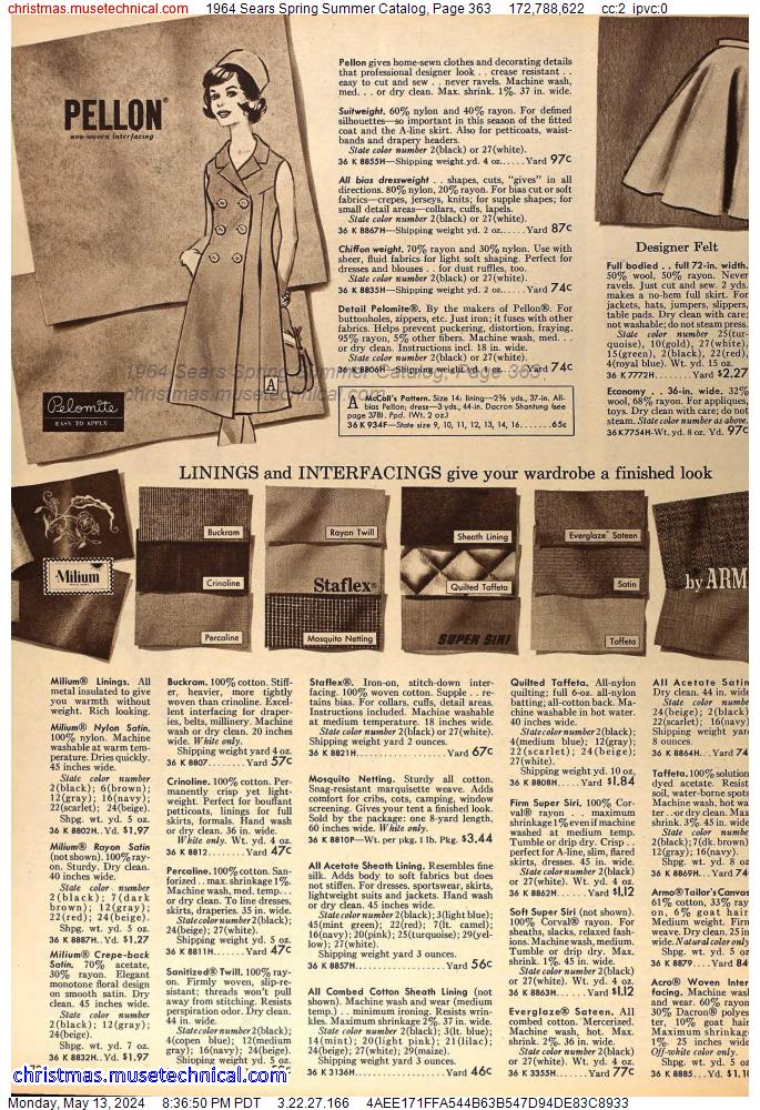 1964 Sears Spring Summer Catalog, Page 363