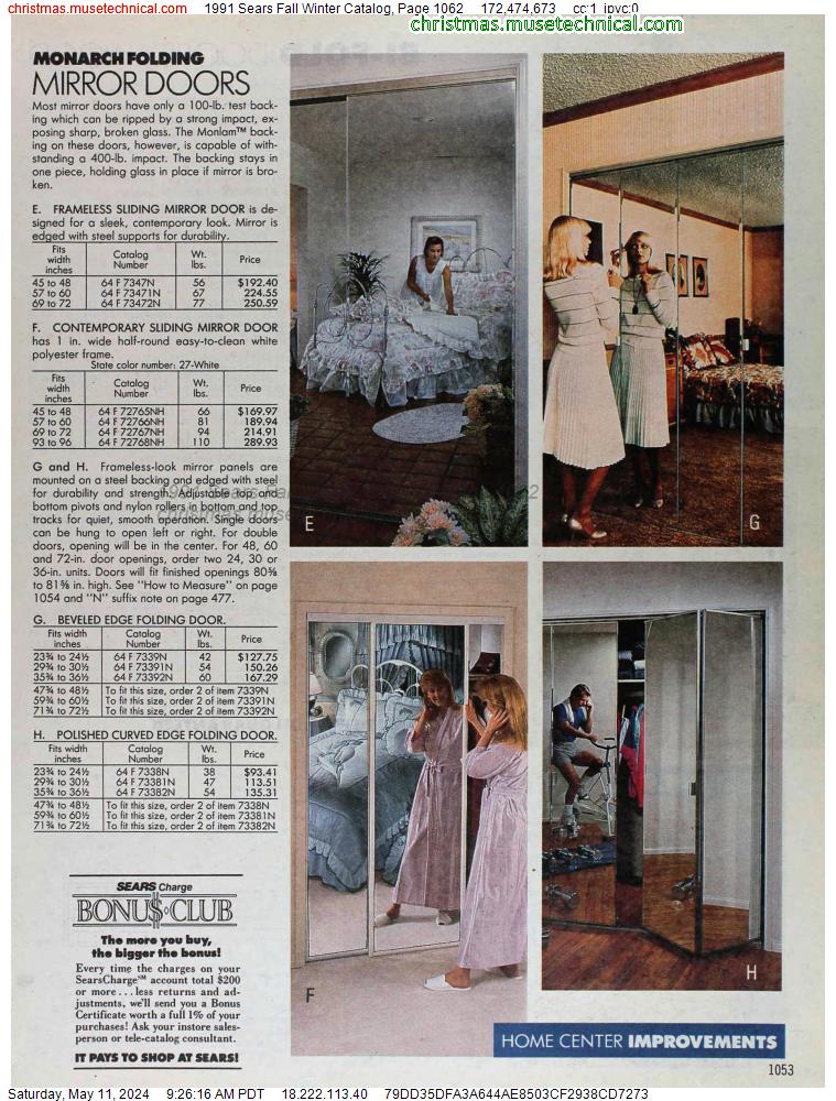 1991 Sears Fall Winter Catalog, Page 1062