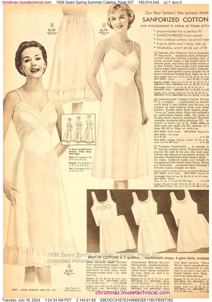 1956 Sears Spring Summer Catalog, Page 207