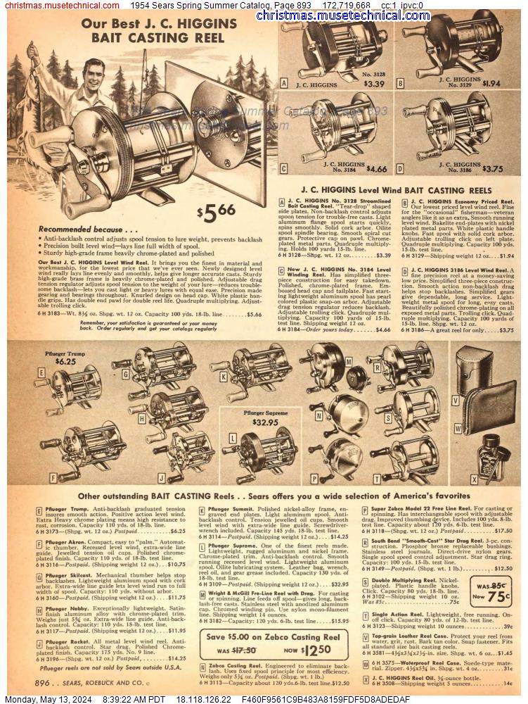 1954 Sears Spring Summer Catalog, Page 893
