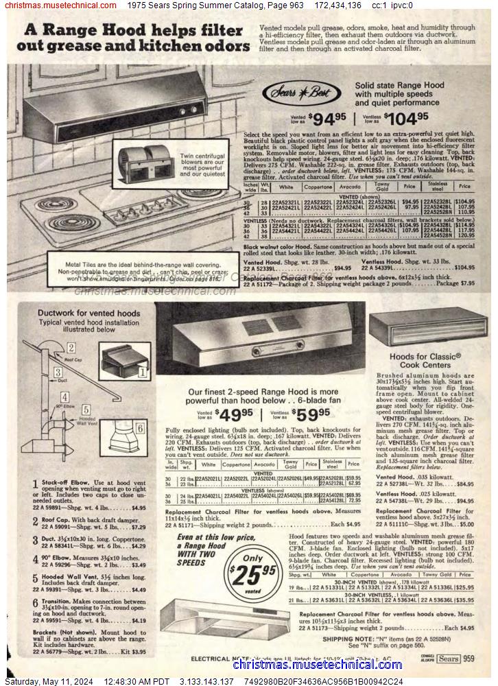 1975 Sears Spring Summer Catalog, Page 963