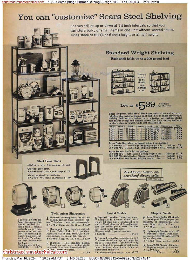 1968 Sears Spring Summer Catalog 2, Page 788