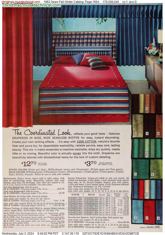 1963 Sears Fall Winter Catalog, Page 1654