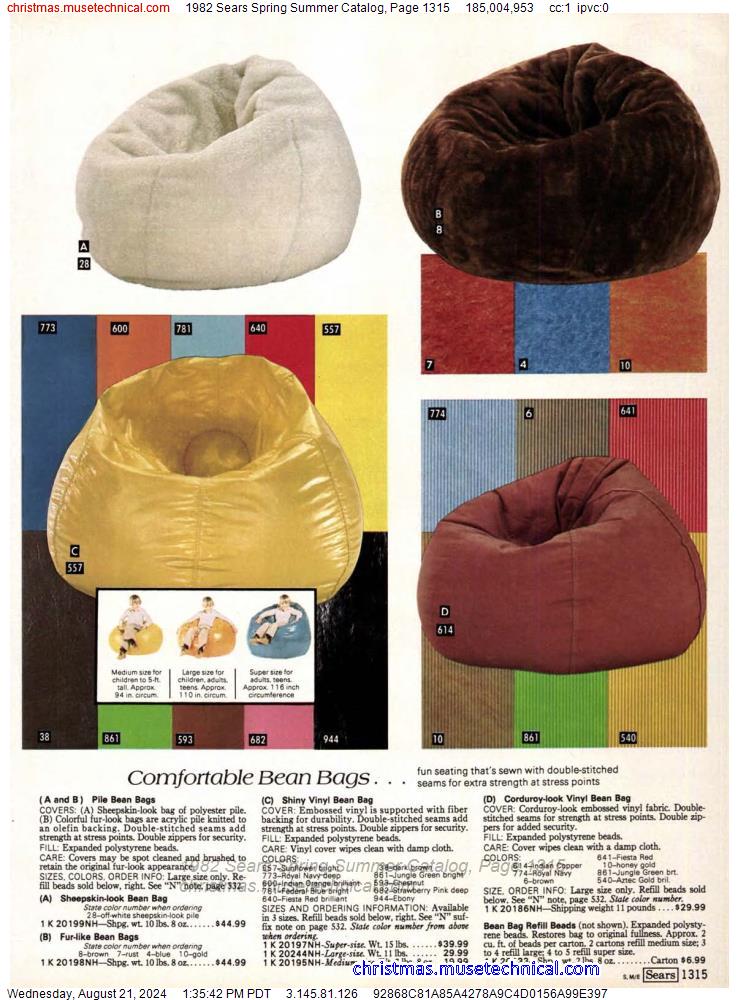 1982 Sears Spring Summer Catalog, Page 1315