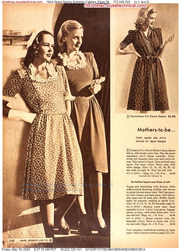 1944 Sears Spring Summer Catalog, Page 36