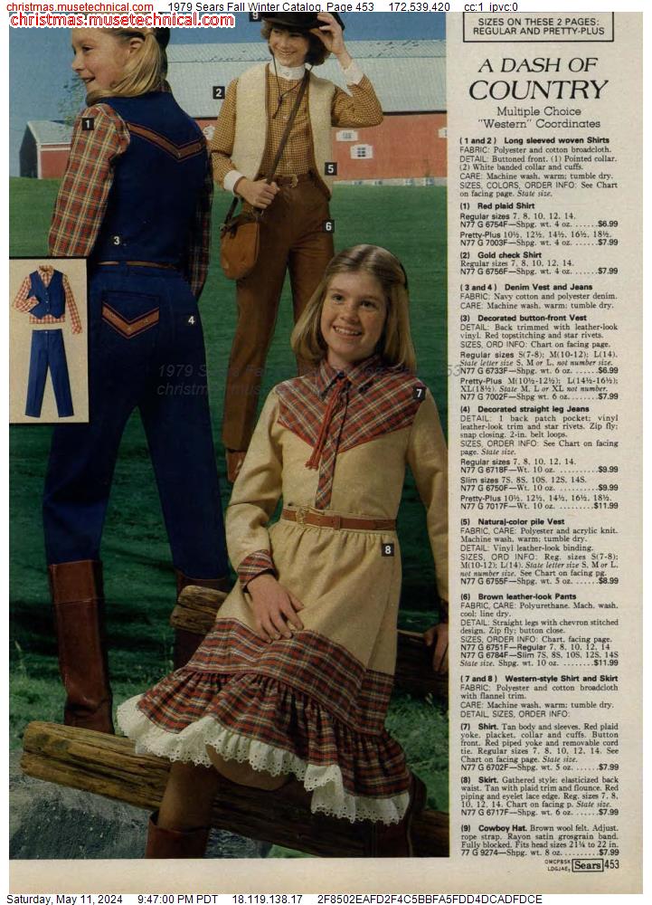1979 Sears Fall Winter Catalog, Page 453