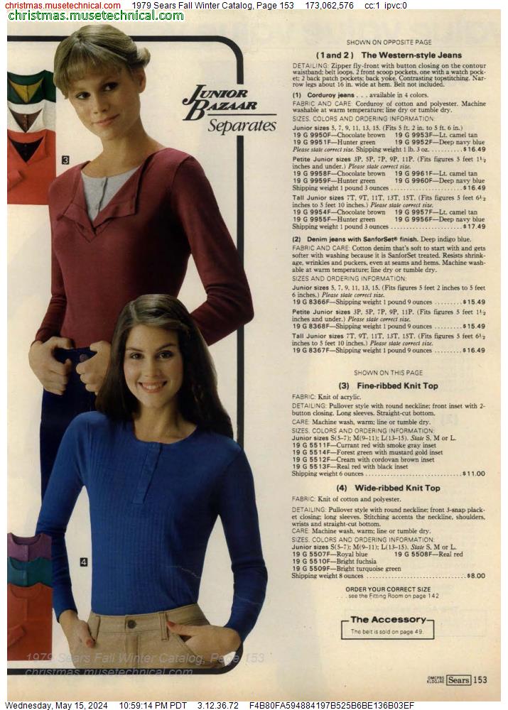 1979 Sears Fall Winter Catalog, Page 153