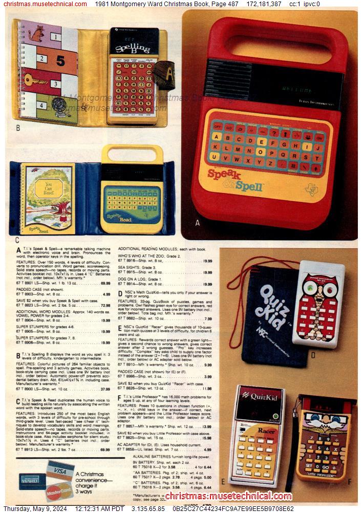 1981 Montgomery Ward Christmas Book, Page 487