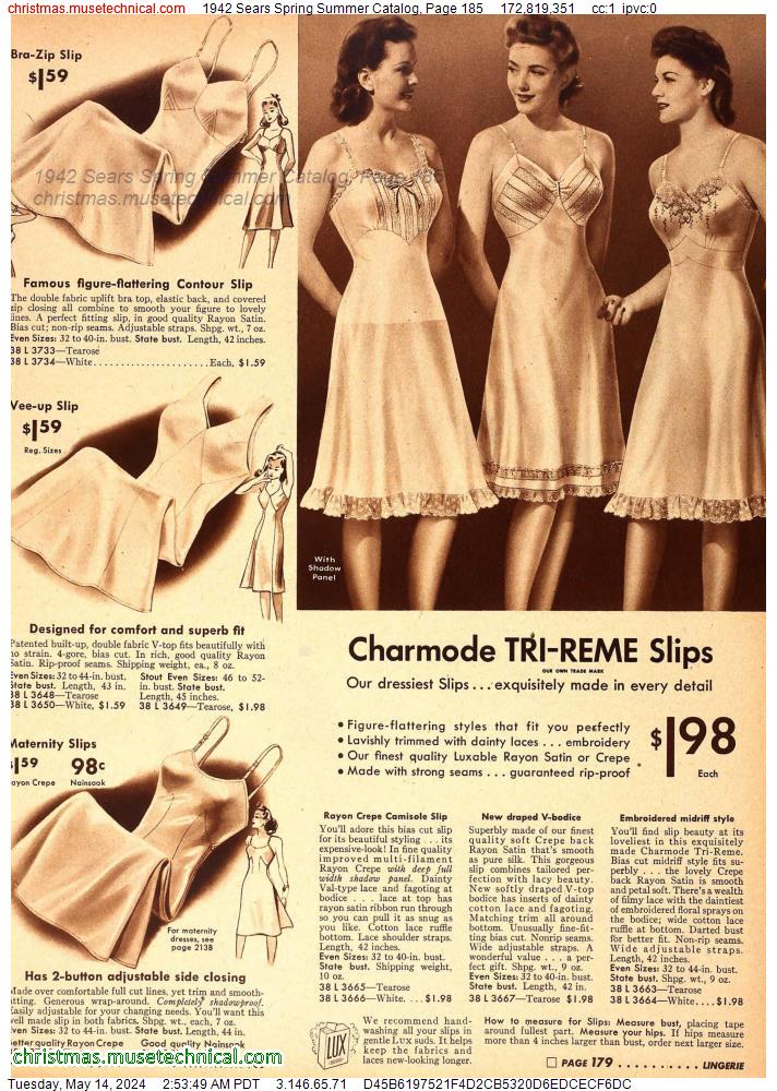 1942 Sears Spring Summer Catalog, Page 185
