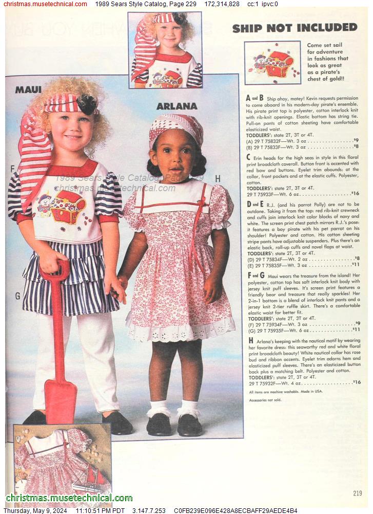1989 Sears Style Catalog, Page 229