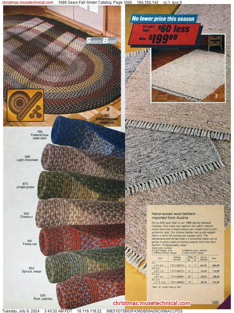 1986 Sears Fall Winter Catalog, Page 1095