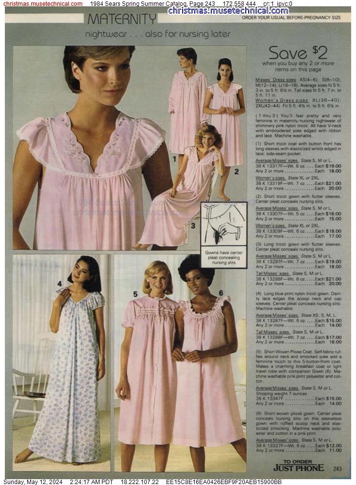 1984 Sears Spring Summer Catalog, Page 243