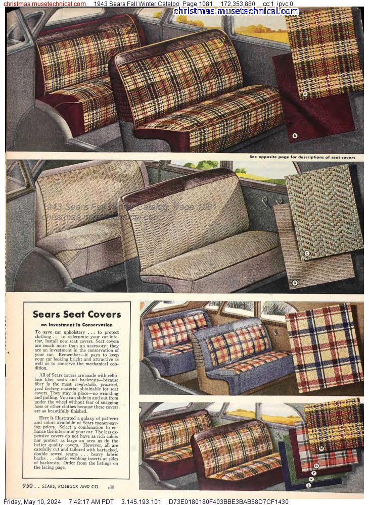 1943 Sears Fall Winter Catalog, Page 1081