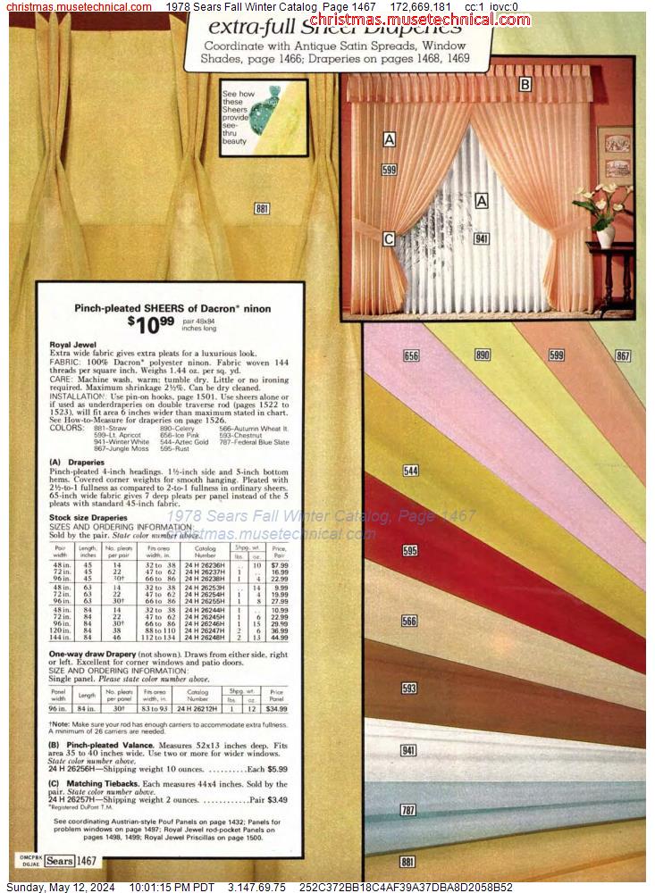 1978 Sears Fall Winter Catalog, Page 1467