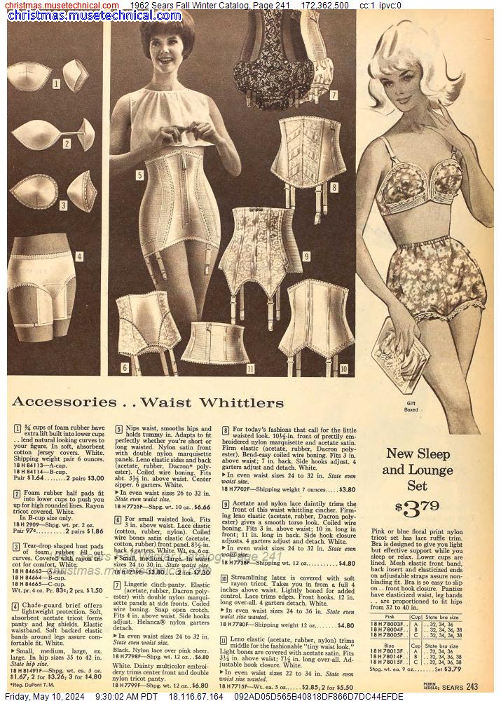 1962 Sears Fall Winter Catalog, Page 241