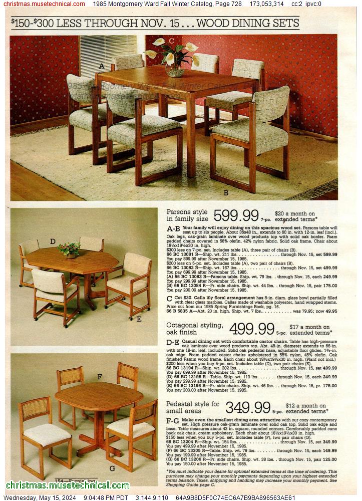 1985 Montgomery Ward Fall Winter Catalog, Page 728