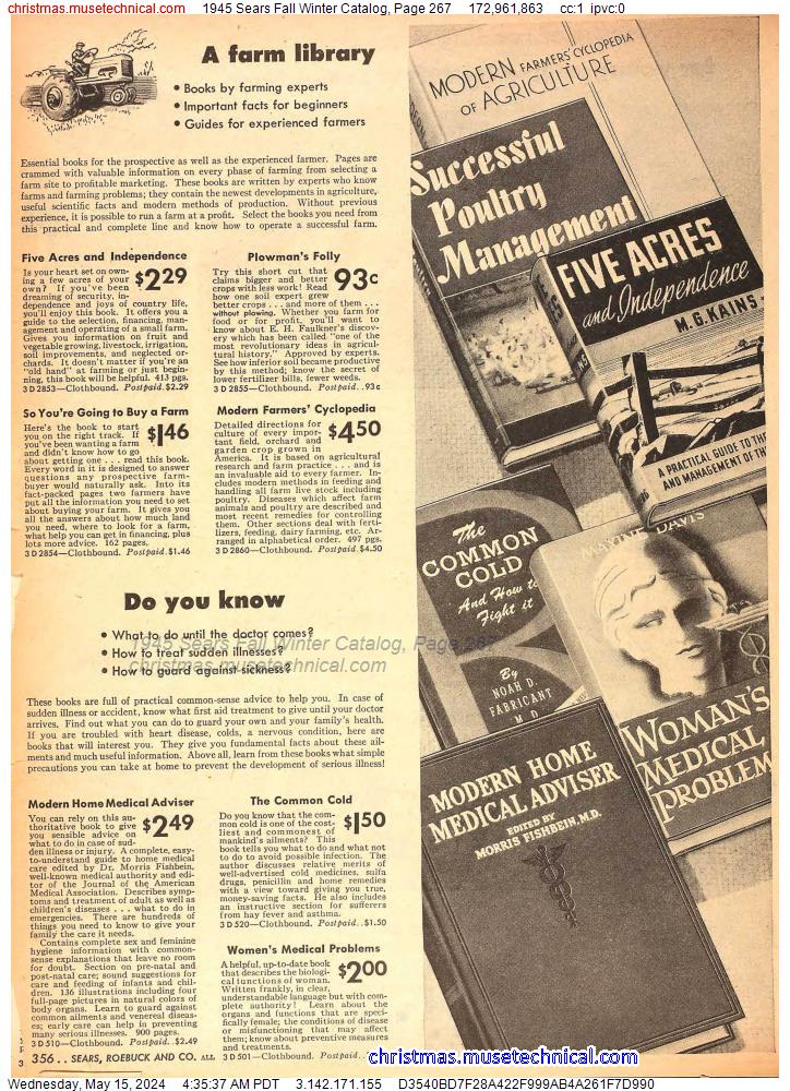 1945 Sears Fall Winter Catalog, Page 267