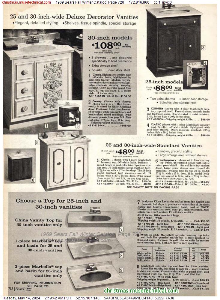 1969 Sears Fall Winter Catalog, Page 720
