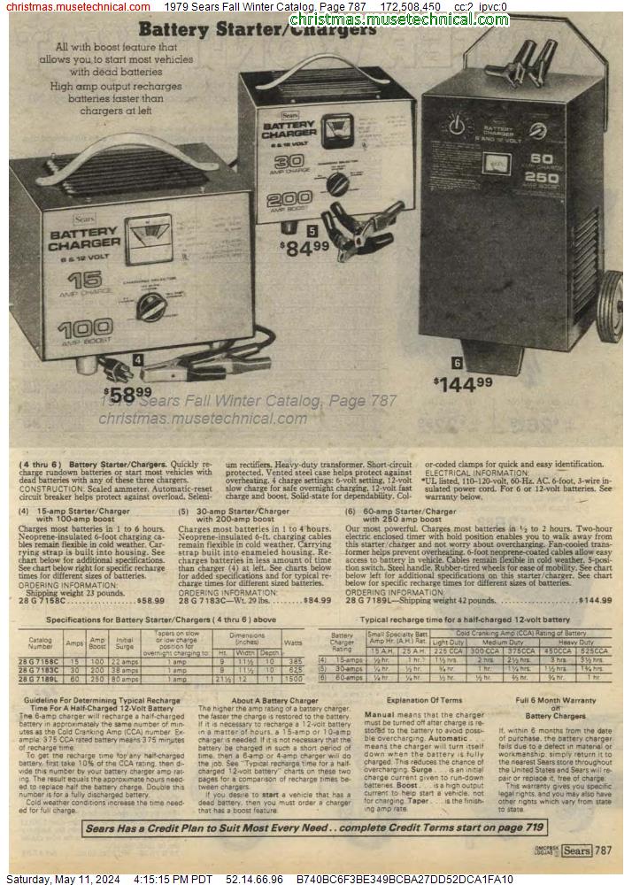 1979 Sears Fall Winter Catalog, Page 787
