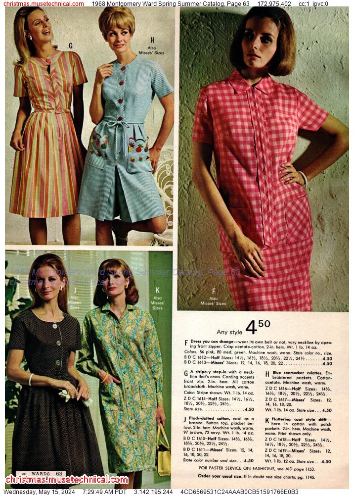 1968 Montgomery Ward Spring Summer Catalog, Page 63