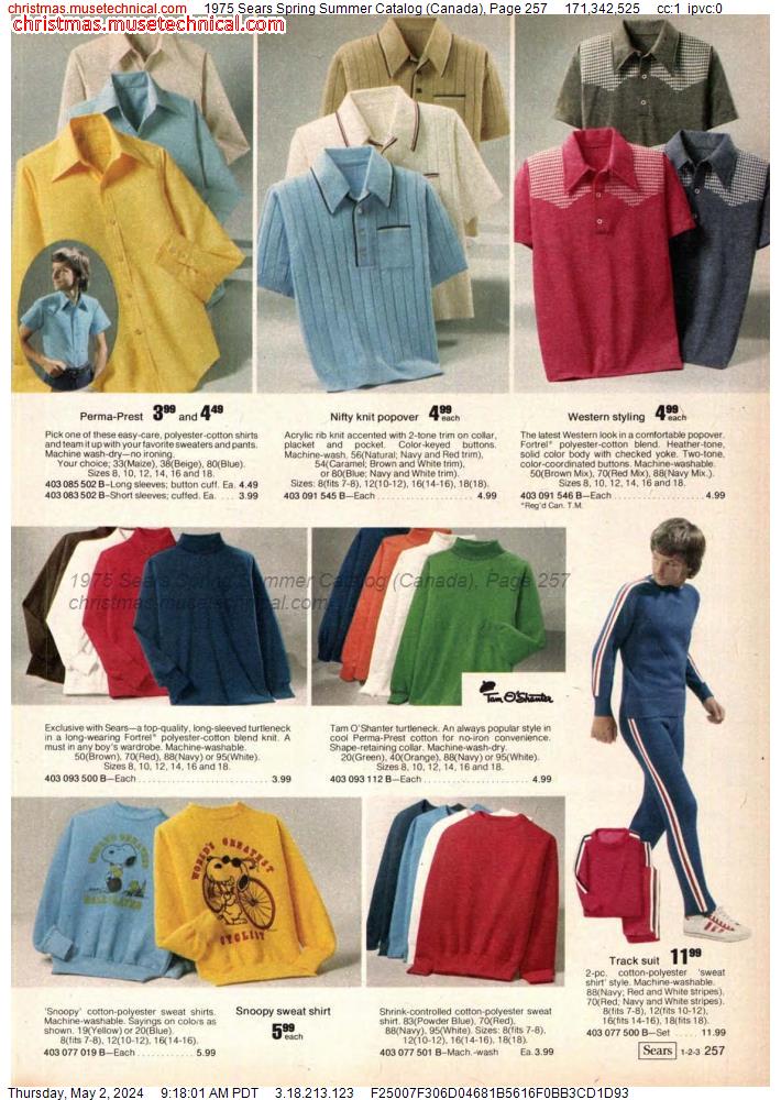 1975 Sears Spring Summer Catalog (Canada), Page 257